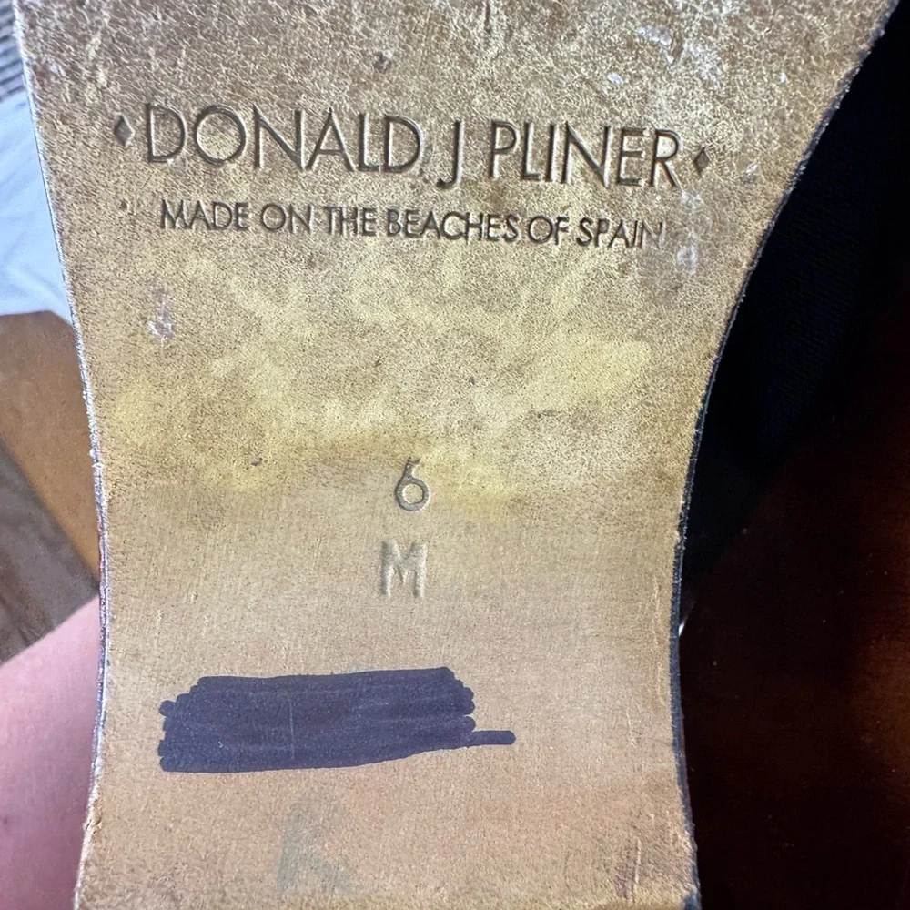 Donald J Pliner Womens Wedge Platform‎ Sole Peep Toe Sling Back Sandals Size 6
